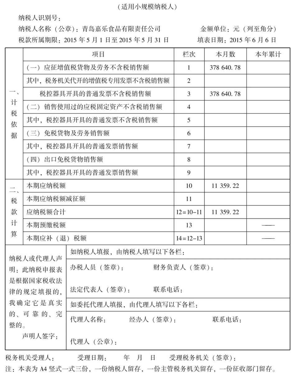 增值税小(xiǎo)规模纳税人纳税申报怎么做?有(yǒu)没有(yǒu)具體(tǐ)的案例说明?