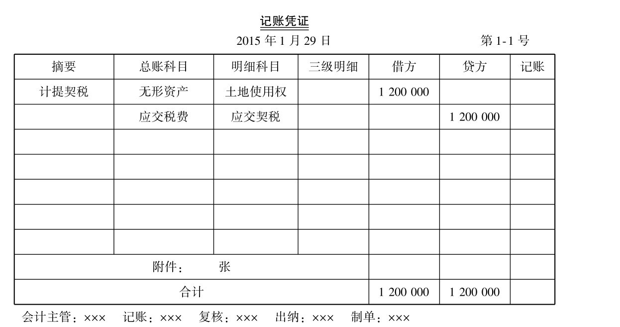 契税会计核算怎么做?契税如何编制记账凭证?