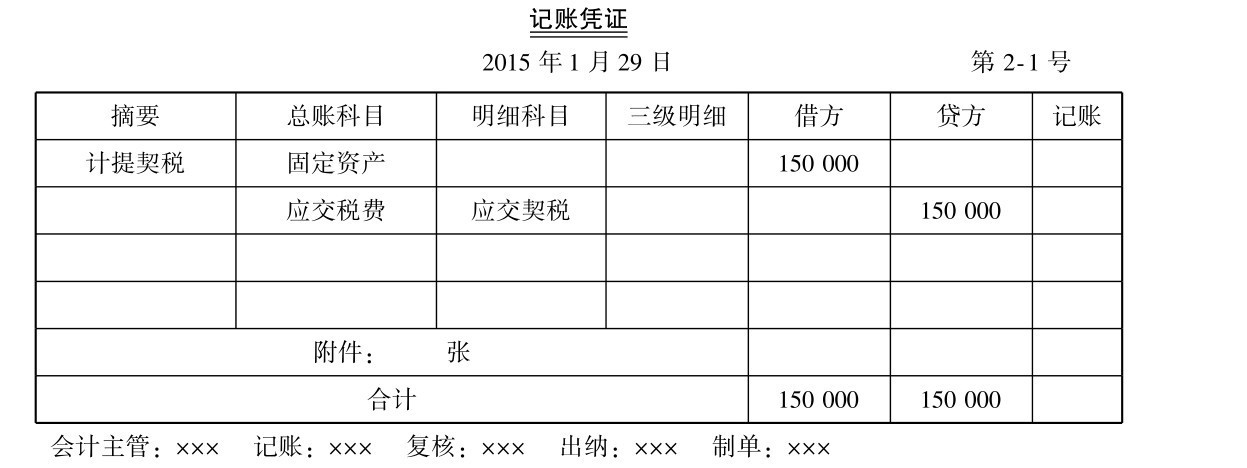 契税会计核算怎么做?契税如何编制记账凭证?
